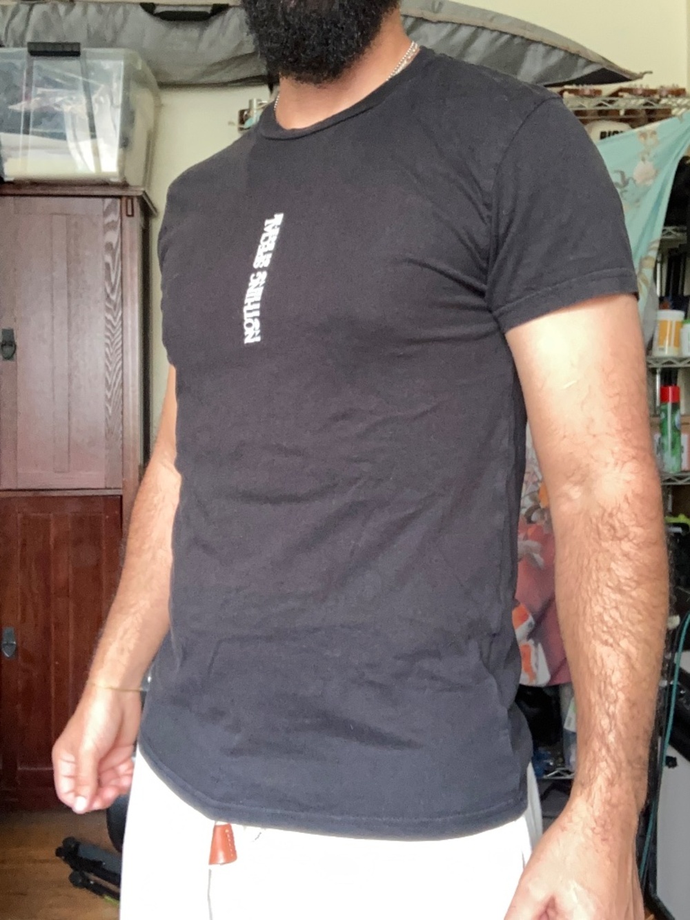 Slimfit Black Minimalist Tee